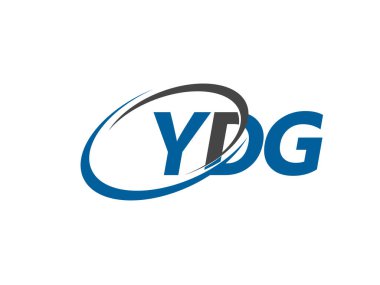 Logo tasarımı için YDG harfleri grafiksel alfabe tipografisi
