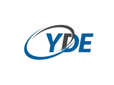 Logo tasarımı için YDE harfleri grafik alfabe tipografisi