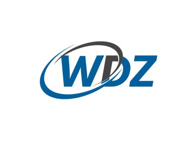 Logo tasarımı için WDZ harfleri grafik alfabe tipografisi