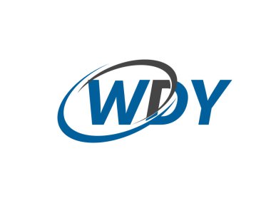 Logo tasarımı için WDY harfleri grafik alfabe tipografisi