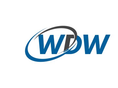 Logo tasarımı için WDW harfleri grafik alfabe tipografisi