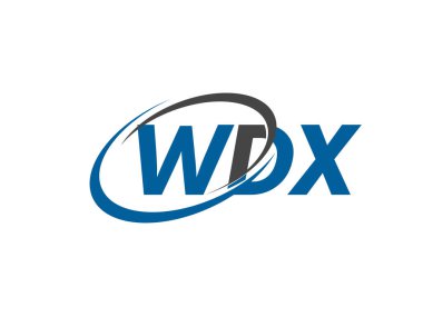 Logo tasarımı için WDX harfleri grafik alfabe tipografisi