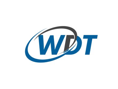 Logo tasarımı için WDT harfleri grafik alfabe tipografisi