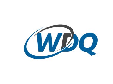 Logo tasarımı için WDQ harfleri grafik alfabe tipografisi