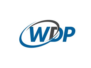 Logo tasarımı için WDP harfleri grafik alfabe tipografisi