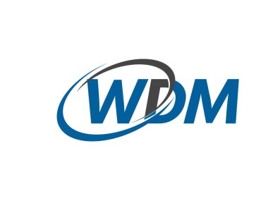 Logo tasarımı için WDM harfleri grafik alfabe tipografisi