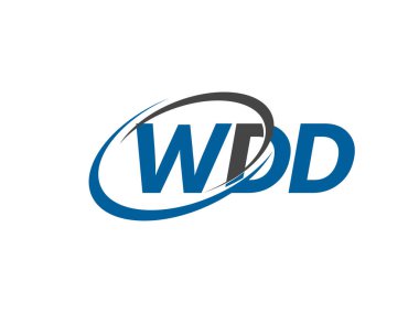 Logo tasarımı için WDD harfleri grafik alfabe tipografisi