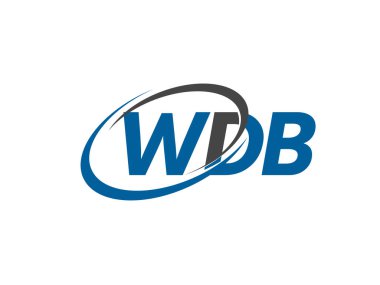 Logo tasarımı için WDB harfleri grafik alfabe tipografisi