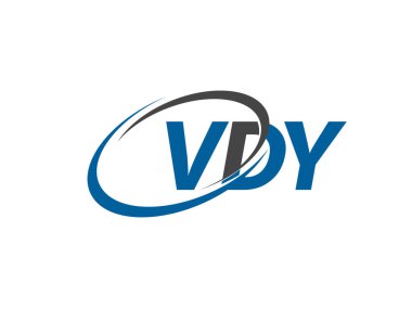 Logo tasarımı için VDY harfleri grafik alfabe tipografisi