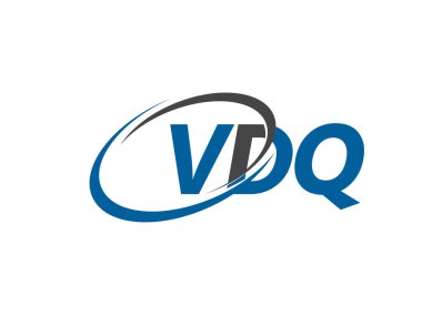 Logo tasarımı için VDQ harfleri grafik alfabe tipografisi
