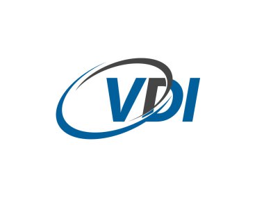 Logo tasarımı için VDI harfleri grafik alfabe tipografisi