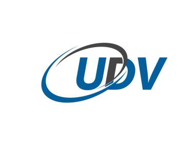 Logo tasarımı için UDV harfleri grafik alfabe tipografisi