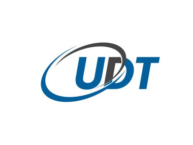 Logo tasarımı için UDT harfleri grafik alfabe tipografisi