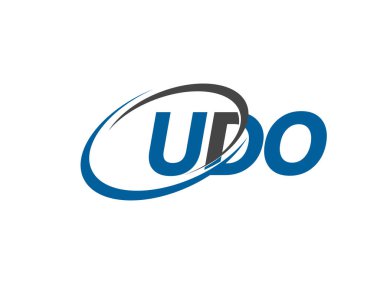 Logo tasarımı için UDO harfleri grafiksel alfabe tipografisi