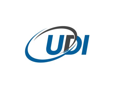 Logo tasarımı için UDI harfleri grafik alfabe tipografisi