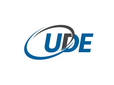 Logo tasarımı için UDE harfleri grafik alfabe tipografisi