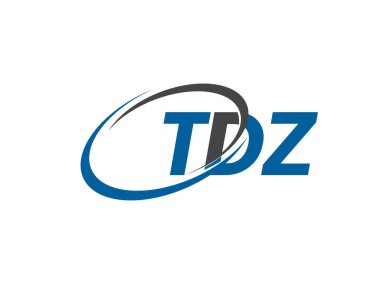 Logo tasarımı için TDZ harfleri grafik alfabe tipografisi