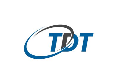 Logo tasarımı için TDT harfleri grafik alfabe tipografisi