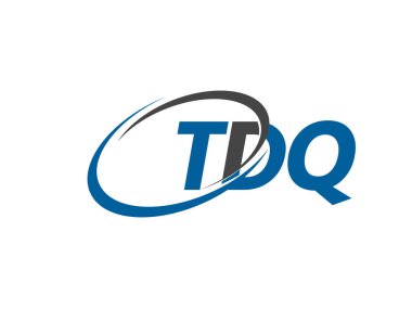Logo tasarımı için TDQ harfleri grafiksel alfabe tipografisi