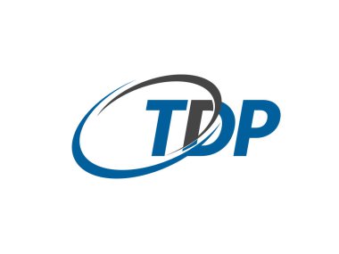 Logo tasarımı için TDP harfleri grafiksel alfabe tipografisi