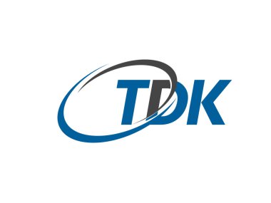 Logo tasarımı için TDK harfleri grafik alfabe tipografisi