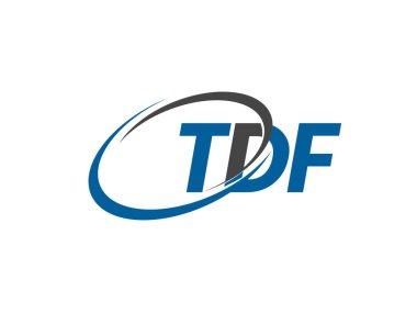 Logo tasarımı için TDF harfleri grafik alfabe tipografisi