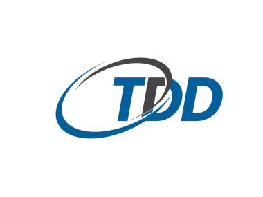 Logo tasarımı için TDD harfleri grafik alfabe tipografisi