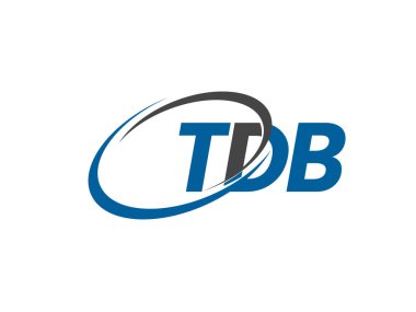 Logo tasarımı için TDB harfleri grafiksel alfabe tipografisi