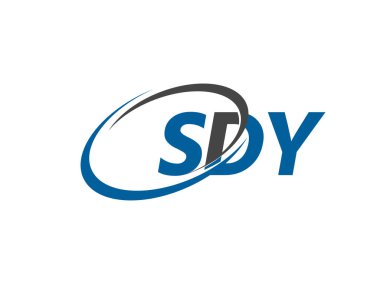 Logo tasarımı için SDY harfleri grafiksel alfabe tipografisi