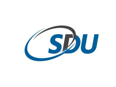Logo tasarımı için SDU harfleri grafik alfabe tipografisi
