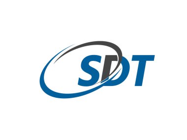 Logo tasarımı için SDT harfleri grafik alfabe tipografisi