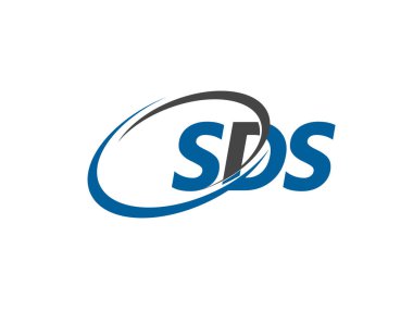 Logo tasarımı için SDS harfleri grafiksel alfabe tipografisi