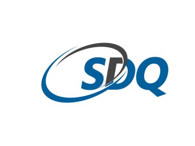 Logo tasarımı için SDQ harfleri grafiksel alfabe tipografisi