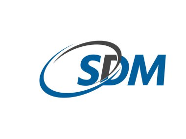 Logo tasarımı için SDM harfleri grafiksel alfabe tipografisi