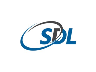 Logo tasarımı için SDL harfleri grafik alfabe tipografisi