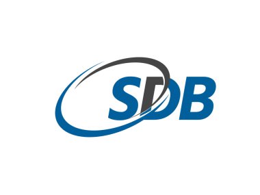 Logo tasarımı için SDB harfleri grafik alfabe tipografisi