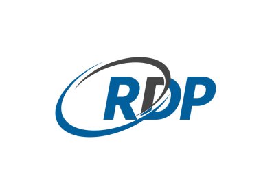 Logo tasarımı için RDP harfleri grafiksel alfabe tipografisi