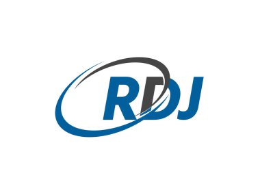 Logo tasarımı için RDJ harfleri grafiksel alfabe tipografisi
