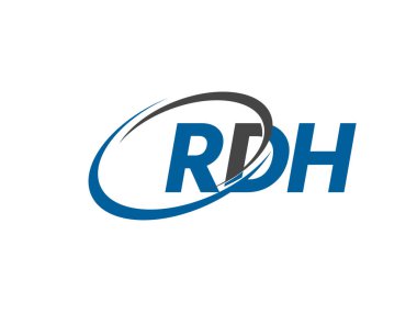 Logo tasarımı için RDH harfleri grafiksel alfabe tipografisi