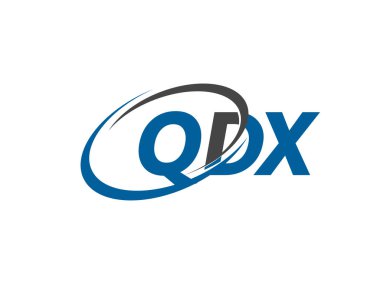 Logo tasarımı için QDX harfleri grafik alfabe tipografisi