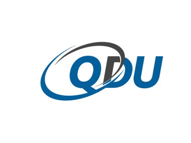Logo tasarımı için QDU harfleri grafik alfabe tipografisi