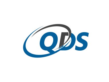 Logo tasarımı için QDS harfleri grafik alfabe tipografisi