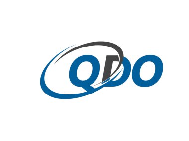 Logo tasarımı için QDO harfleri grafiksel alfabe tipografisi
