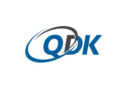 Logo tasarımı için QDK harfleri grafik alfabe tipografisi