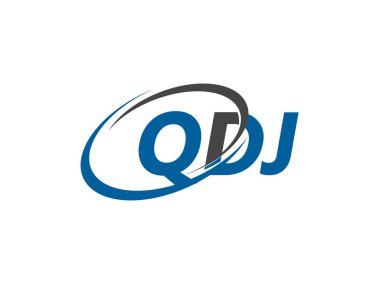 Logo tasarımı için QDJ harfleri grafiksel alfabe tipografisi
