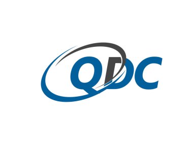Logo tasarımı için QDC harfleri grafik alfabe tipografisi