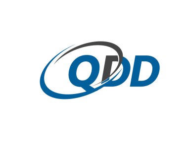 Logo tasarımı için QDD harfleri grafik alfabesi tipografisi