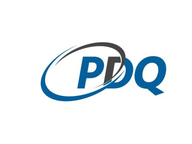 Logo tasarımı için PDQ harfleri grafiksel alfabe tipografisi