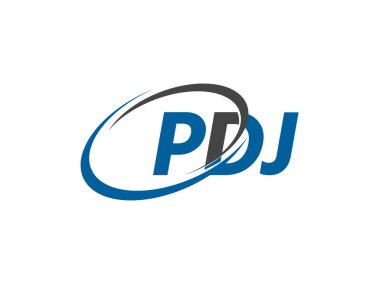 Logo tasarımı için PDJ harfleri grafik alfabe tipografisi