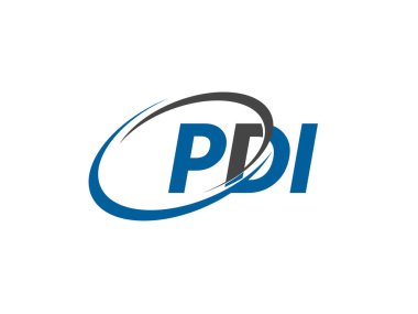 Logo tasarımı için PDI harfleri grafik alfabe tipografisi